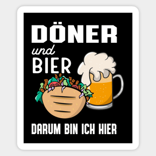 Döner Und Bier Lustiges Kebab Liebhaber Sticker